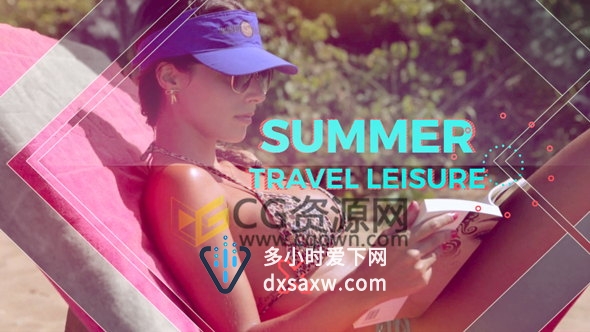 夏季全盛时期宣传片制作AE模板假期度假派对开幕视频动画