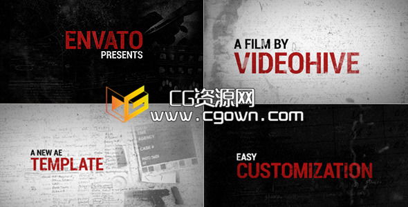 标题动态动画宣传 Videohive Evidence 6669830 AE模板