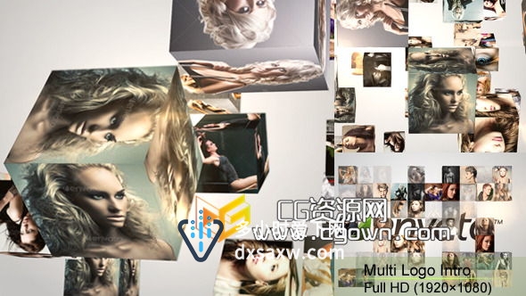 立方体照片标志演绎 Videohive Multi Logo Intro 4294858 AE模板