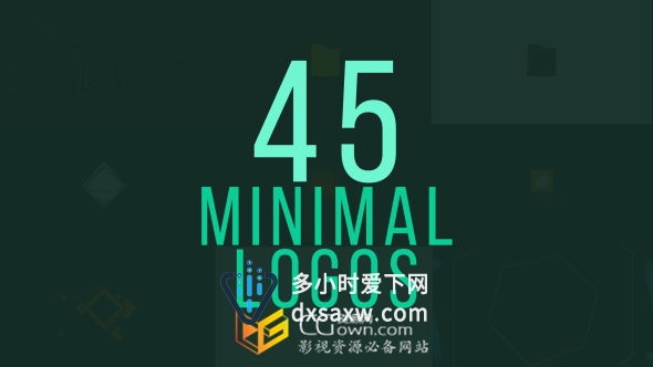 AE模板 45种设计优雅简洁扁平化MG动画展示标志片头包