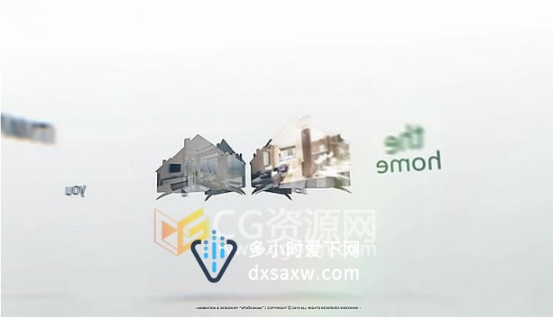 企业形象标志动画AE模板 旋转翻转展示LOGO动画片头