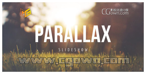 AE模板 完美视差滚动效果幻灯片图片动感展示 Parallax Scrolling Slideshow
