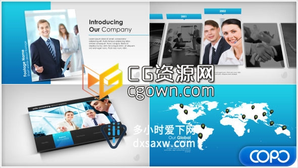 AE模板 优雅印象深刻企业公司品牌专题宣传片 让公司脱颖而出演示视频