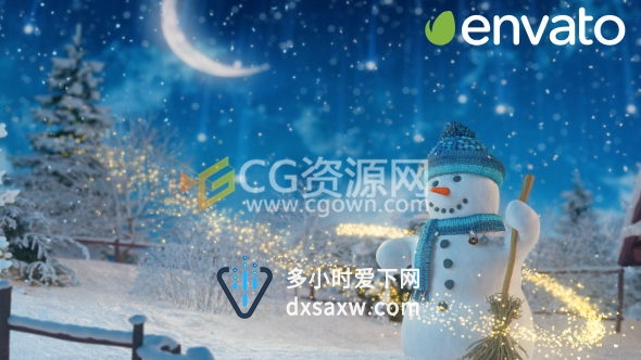 2017版圣诞节开场视频片头节日快乐揭幕战问候开门红 AE模板
