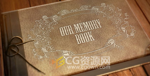 AE模板情人周年纪念相册浪漫快乐时光婚礼照片展示动画