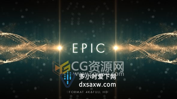 金色粒子标志揭幕战片头AE模板 Particular制作LOGO动画效果