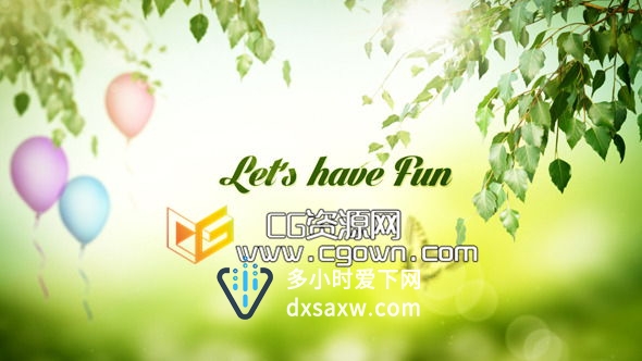 快乐时光 绿色主题相册 Videohive Lets Have Fun 6687203 AE模板