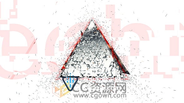 高科技故障破碎标志片头AE模板 未来科幻风格LOGO动画效果