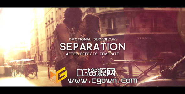 优雅柔和漏光情感相册 VideoHive Separation AE模板