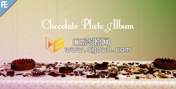 甜蜜巧克力相册 Videohive Chocolate Photo Album AE模板