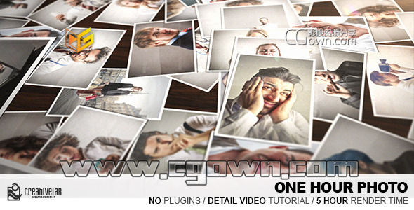 AE模板 感动快照相片展示视频 Videohive One Hour Photo 7262039
