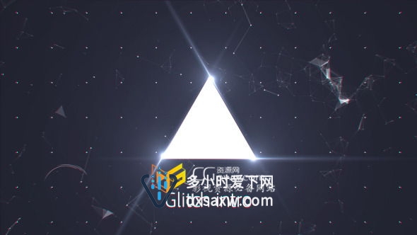 AE模板 Plexus2工程科技感画面毛刺特效文字分割片头