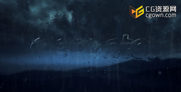 暴风雨来临闪电雨滴文字或标志演绎 Videohive Storm is ComingAE模板