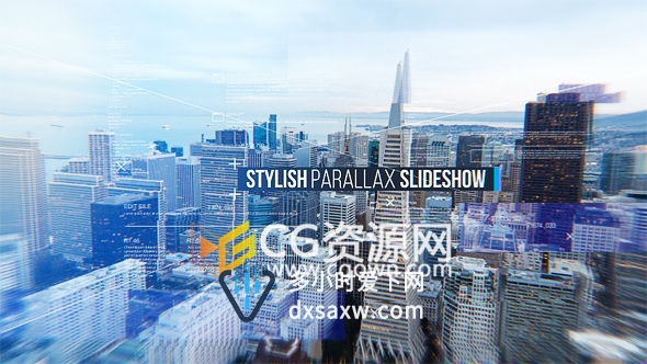 AE模板旅游或城市景点宣传片视频时尚高科技现代化元素动画