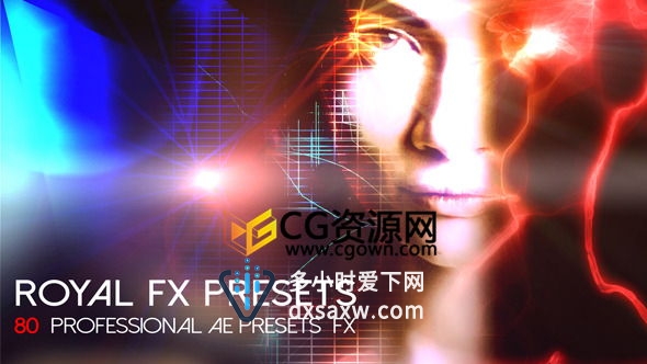 80种FFX预设包括电火花闪烁毛刺等多特效 AE模板