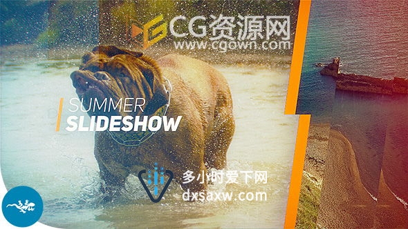 多种图形动画转场光效视频AE模板 旅游风景照片切换片头