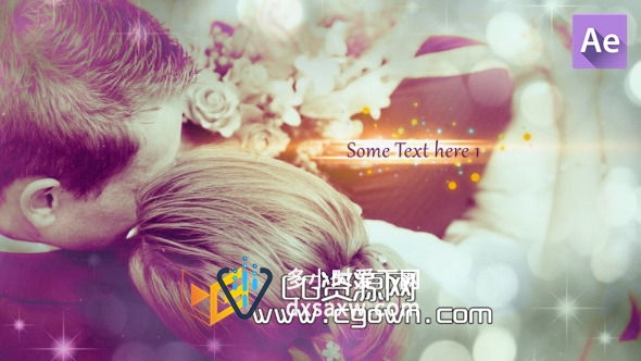 纪念日 婚纱相册 毕业聚会 金色幻灯片 Videohive Golden Slides AE模板