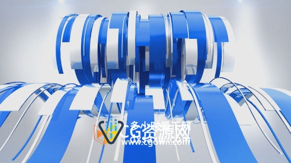 AE模板 三维丝带图形动画片头包装LOGO标志ID演绎效果