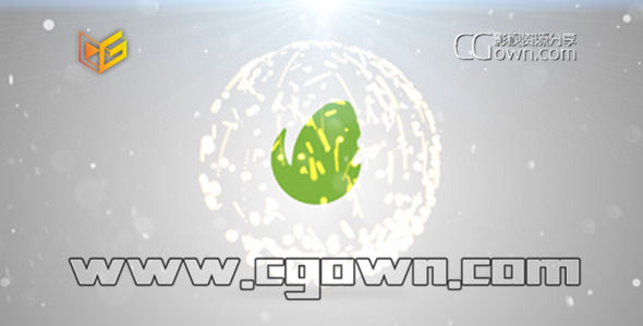 抽象美观光粒子标志动画 Light Reveal ( Particle Logo)AE模板