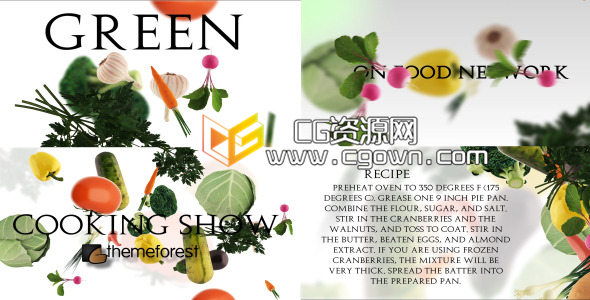 美食节目包装 蔬菜食品展示宣传 Videohive Food Inc. Vegetable edition AE模板