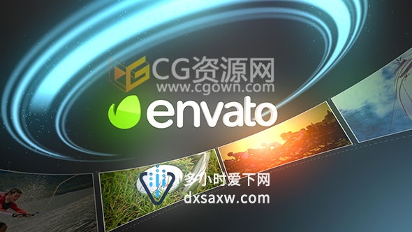 耀斑闪光标志片头AE模板 体育运动足球曲棍球LOGO开场视频