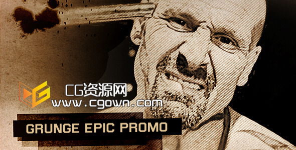 动感复古摇滚史诗宣传 Videohive Grunge Epic Promo AE模板 带音乐素材