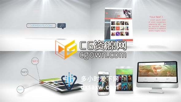 AE模板 互联网公司企业通信业务介绍网站服务网页推广宣传视频