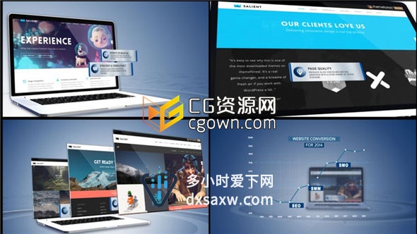 网站介绍宣传 互联网公司商业片 Videohive Website PresentationAE模板
