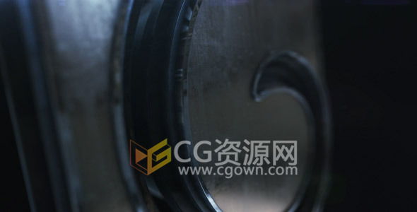 E3D三维金属标志片头AE模板 光泽金属大LOGO演绎3D动画效果