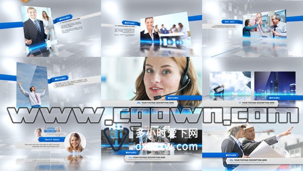 AE模板 全新完整的公司企业宣传片视频工程 服务简介产品演示时间表
