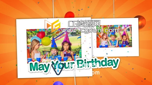 生日快乐庆祝相册 Videohive Happy Birthday Celebrations Photo Gallery AE模板