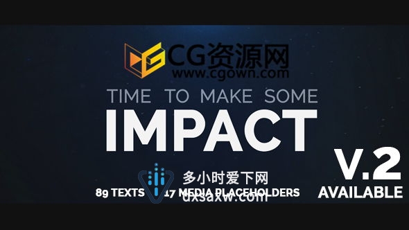 AE模板快速文字与视频剪辑制作宣传片头开场动画效果