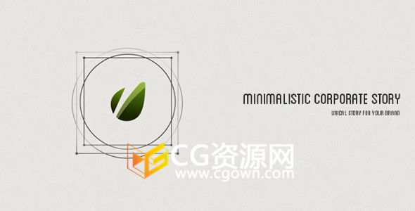 简约字幕介绍企业故事AE模板 创意点线绘制几何MG动画叙事视频