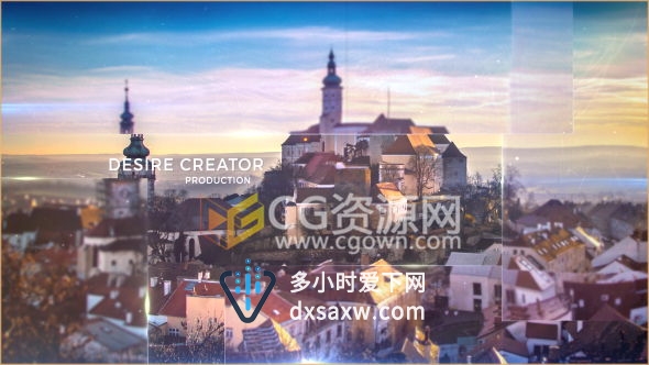 三维视差分割拼贴展示图片AE模板 史诗企业产品演示公司宣传片视频