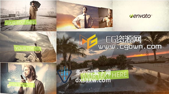 玻璃质感展示宣传片 VideoHive Glass slideshow 6764514 AE模板