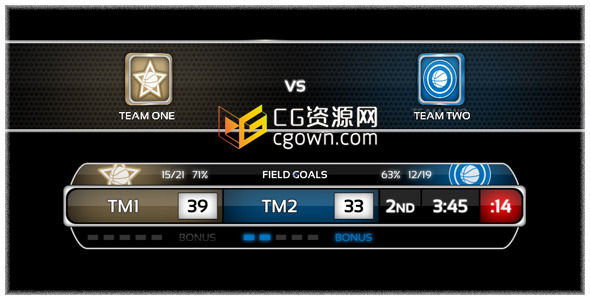 篮球栏目体育频道包装 Videohive On Air Basketball Package AE模板