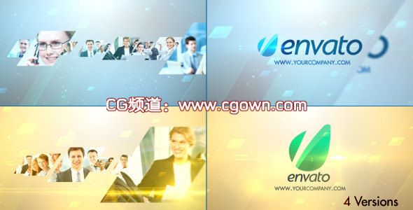 AE模板企业标志时尚包装片头演绎 Stylish Glossy Slider Logo