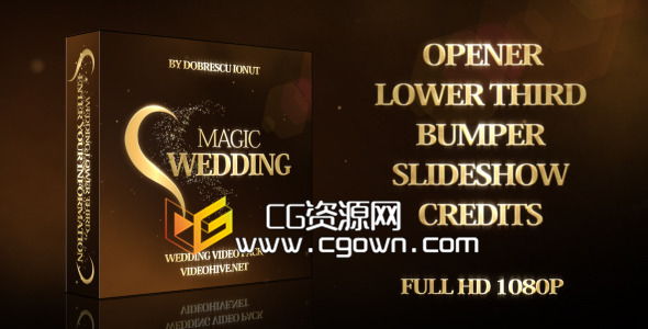 铭缘婚典 贵族婚礼 整套包装 Videohive Magic Wedding AE模板