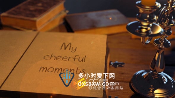 AE模板 三维旧相册本复古展示照片视频幻灯片电子幻灯片