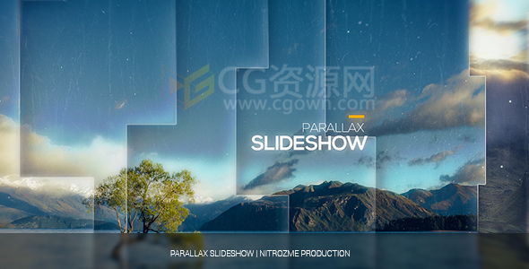 三维图形遮罩视差图片展示动画AE模板 公司片头特殊事件视频