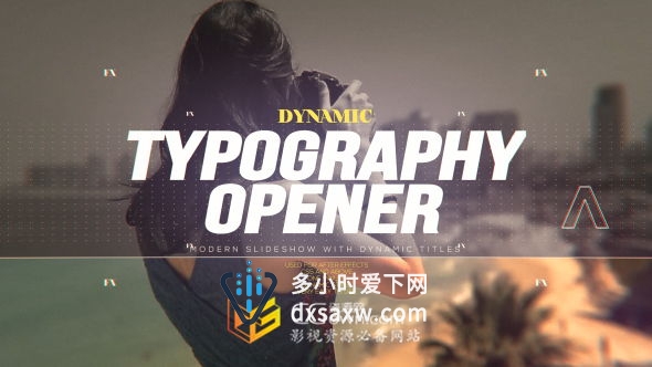 AE模板 时尚创意剪辑活力现代全景动态明亮开场宣传视频