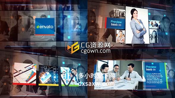AE模板 公司企业宣传片视频工程文件 简约时尚产品介绍服务促销