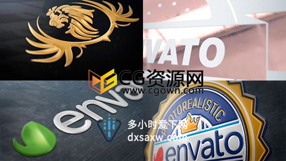 AE模板制作企业标志片头工程优雅金色LOGO演绎动画效果