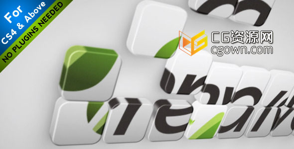 3D拼图标志片头 Videohive Puzzle To Logo 1614042 AE模板