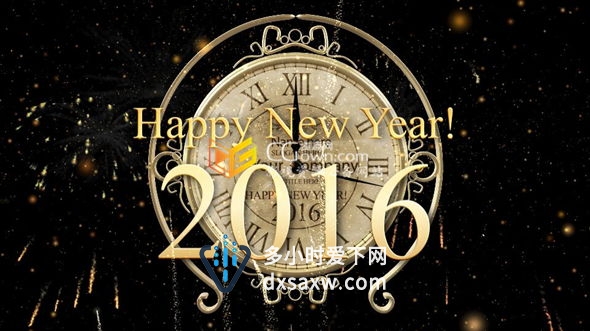 2016新年倒计时烟花爆竹庆祝活动开场片头效果 AE模板