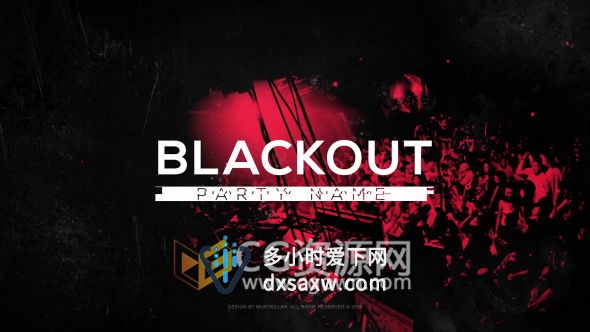 音乐演唱会活动开场宣传片视频AE模板 DJ现场狂欢视频动画