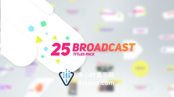 25种彩色活力简约字幕条AE模板 时尚电视栏目包装工程