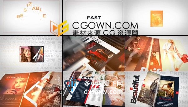 产品宣传广告杂志促销印刷媒体演示照片动画视频制作-AE模板下载