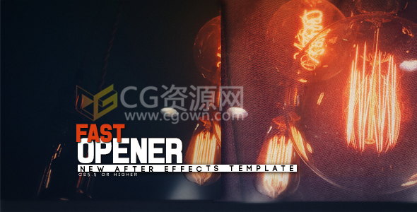 AE模板动感节奏感图文动画宣传片头开场视频制作工程