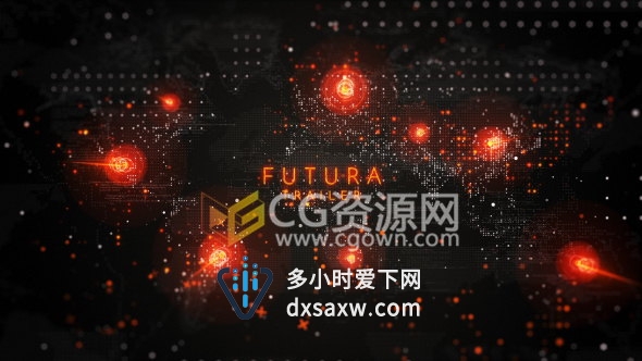 高科技互联网数字地图未来科幻技术宣传片视频-AE模板下载